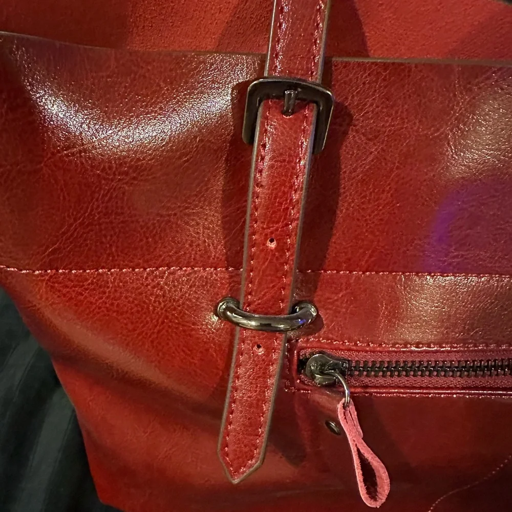 Elegant Burgundy Tote Bag
